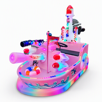 Voiture télécommandée pour enfants avec pare-chocs, pour les parcs d'attractions en plein air et en intérieur, avec éclairage LED et batterie