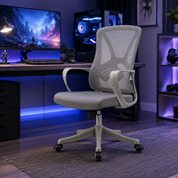 Chaise de bureau à dossier haut pour la maison, réglable en hauteur, pivotante, chaise de direction commerciale, entièrement en maille, confortable, pour ordinateur