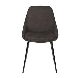 Acogedora y elegante <span class=keywords><strong>Silla</strong></span> <span class=keywords><strong>de</strong></span> comedor <span class=keywords><strong>de</strong></span> cocina <span class=keywords><strong>de</strong></span> tela verde <span class=keywords><strong>oliva</strong></span> acolchada con patas <span class=keywords><strong>de</strong></span> metal - Product Image 5