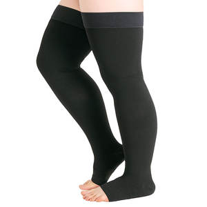 Meias de compressão <span class=keywords><strong>anti</strong></span>-varizes plus size por atacado, meias de compressão personalizadas para uso no joelho, meias de meia-calça - Product Image 5