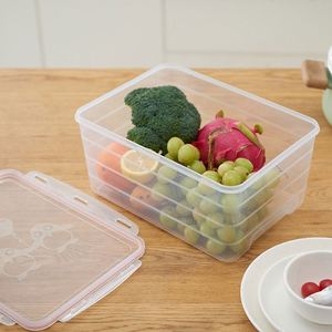 Clear PP <b>Stackable</b> Waterproof Food <b>Storage</b> <b>Containers</b> Sealed Lids for Pantry Kitchen Fridge Organization FoodFruit Vegetables - Product Image 2