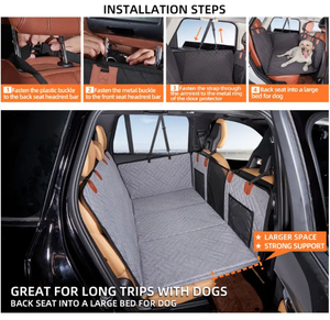 <b>Backseat</b> Pet Bridge <b>Dog</b> Hammock <b>Covers</b> Entire Back Seat Rear Pet Divider Barrier Water Resistant Back Seat Extender <b>for</b> <b>Dogs</b> - Product Image 4