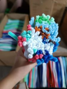 100 Peças de Hastes de <span class=keywords><strong>Chenille</strong></span> Macias Multicoloridas e Multiuso para Artesanato DIY, Tiras de Pelúcia com Efeito de Raiz e Hastes de <span class=keywords><strong>Chenille</strong></span> para Fantoches e Embrulho de Presentes - Product Image 5