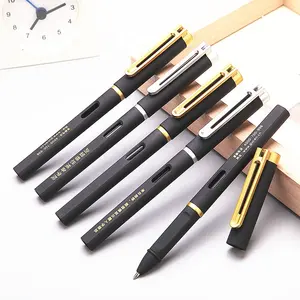 High quality Hot selling luxury gold clip rubber square hotel ball pen with custom logo ballpoint pen stylo promotional pens