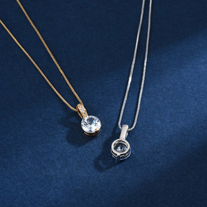 Collar con colgante redondo para mujer, joyería minimalista de moda para uso diario - Product Image 2