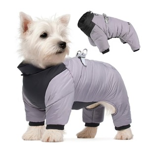 Roupas para Animais de Estimação Colete Moderno Casual de Algodão com Estampa para Cães no Inverno com Faixa Refletiva - Product Image 1