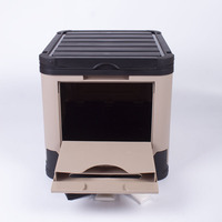 Toilette portable pour le camping, toilette pliante avec couvercle et sac de transport, toilette de voyage pour les situations d'urgence en plein air, toilette pour camping-car et randonnée