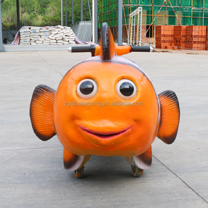 Nouvellement 24V à piles électrique Animal haut retour mouche poisson forme Scooter monter sur la voiture avec système Radar pour centre commercial - Product Image 2