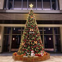 Y-064 Arbre de Noël Artificiel de Luxe Vert Foncé avec Volants en Tulle et Nœuds pour la Décoration de la Maison, de l'Hôtel et des Fêtes