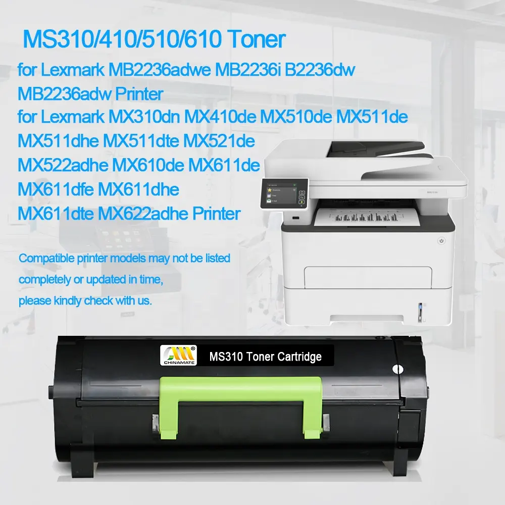 MS310 совместимый картридж с тонером для принтера Lexmark MS310 MS410 MS510 картридж с тонером 50F1000 50F2000 MS310 картридж с тонером