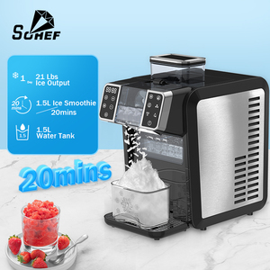 Máquina para Hacer <span class=keywords><strong>Hielo</strong></span> y Batidos 2 en 1 SOHEF Rapid, Motor Potente <span class=keywords><strong>de</strong></span> 150W, Totalmente Automática, para Cócteles Congelados, Vino y Uso Doméstico - Product Image 2