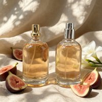 Bouteille de parfum transparente 30ml 50ml 100ml avec boîte, sérigraphie/estampage à chaud, emballage cosmétique, vente en gros, fournisseur d'usine OEM