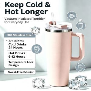 Vaso Térmico Aislado al Vacío de 40 Oz <span class=keywords><strong>para</strong></span> <span class=keywords><strong>Sublimar</strong></span>, Vaso Aislado de 40 Oz con Asa, Vaso de Acero Inoxidable de 40 Oz - Product Image 5