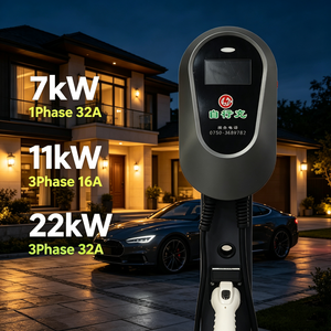 Estación de Carga para Vehículos Eléctricos de 7kW, 11kW y 22kW, Tipo 1, Tipo 2, GB/T, Protección IP54, Control por Aplicación, Personalizable, Especificaciones para la UE y EE. UU., para Uso Residencial - Product Image 1