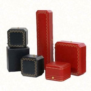 Hot Selling Luxury Red High Quality Rectangle Jewelry Box Bag Certificate 3pcs Sets <b>Ring</b> Pendant Bracelet Necklace Valentine's - Product Image 2