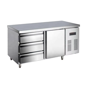 Réfrigérateur de table de préparation de sandwichs en acier inoxydable à double température pour la réfrigération de garniture de <span class=keywords><strong>pizza</strong></span> de cuisine de restaurant - Product Image 2