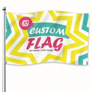 Banderas Personalizadas Profesionales de Cualquier Tamaño, Diseño y Logotipo, con Estrella Amarilla, de Una o Dos Caras - Product Image 6