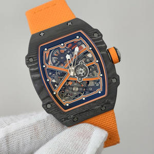 Montre mécanique de luxe pour homme 35-01 avec boîtier en fibre de carbone, montre mécanique carrée classique pour homme - Product Image 1