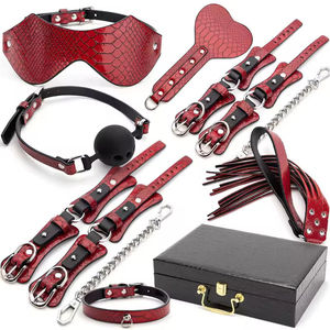 Ensemble en cuir érotique SM, Kits de contrainte pour lit, Accessoires pour couple, pour jeux alternatifs, Menottes bondage érotiques, Étanche, Haute qualité - Product Image 3
