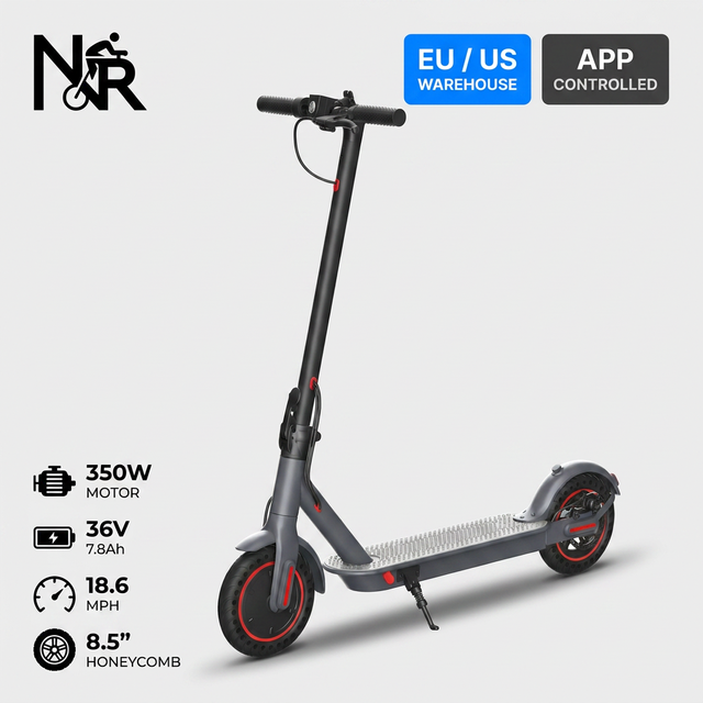Electric Scooter Adult Two-wheel Foldable Waterproof Brushless Motor 500W App Control Lithium Battery 7.8AH Aluminum Alloy Sport
