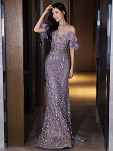 NNR Barnett Ladies V Neck Elegant <strong>Dresses</strong> <strong>Women</strong> Evening Party <strong>Dress</strong> Sequin Maxi Mermaid Prom <strong>Christmas</strong> - Product Image 2