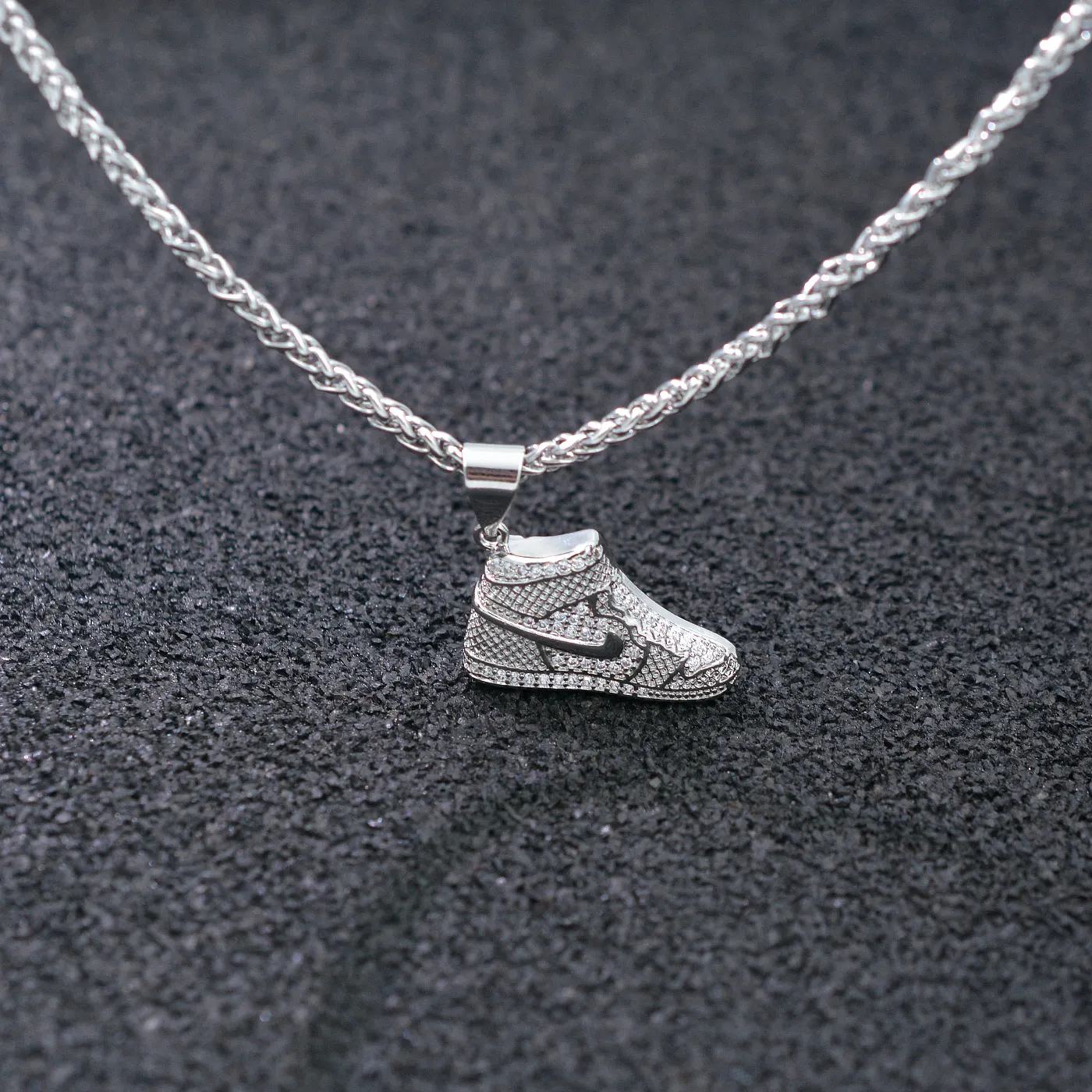 유행 세련된 시뮬레이션 다이아몬드 힙합 농구 스포츠 신발 AJ 지르코니아 펜던트 목걸이