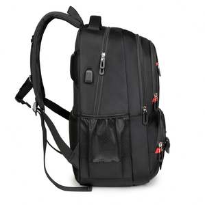 Sac à dos pour ordinateur portable 15,6 pouces avec logo personnalisé, étanche, avec chargeur USB, grand sac à dos pour l'école, le collège, les voyages en plein air, les affaires - Product Image 2