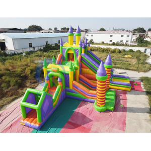 <span class=keywords><strong>Structure</strong></span> de jeu <span class=keywords><strong>gonflable</strong></span> de qualité commerciale avec deux pistes pour les festivals urbains et les événements familiaux d'entreprise - Product Image 2