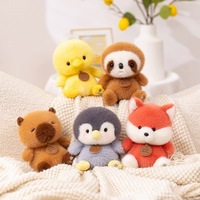 Petit Panda poupée pingouin en peluche parfum brodé maille ours Animal jouet soulagement du Stress jouet pour griffe Machine en peluche