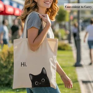 Cadeaux pour les Amoureux des Animaux, Sac Cabas en Toile Grande Capacité pour l'Été, Design Esthétique Chiens & Chats pour Femmes - Product Image 2