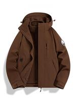 Veste d'hiver en polaire imperméable pour homme avec design trois-en-un, option de logo personnalisé, coupe-vent, technologie 3000 mm