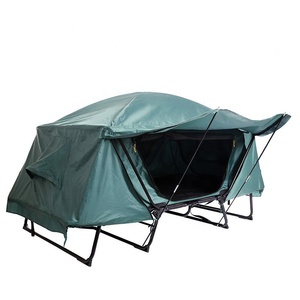 Tenda da campeggio pieghevole da campeggio per 1-2 persone tenda da campeggio doppia antipioggia fuori terra tenda Oxford pieghevole portatile addensata - Product Image 6