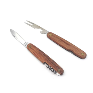 Ensemble de couverts en bois pliants de voyage détachables pour la randonnée en plein air pour le camping avec fourchette couteau ouvre-bouteille <span class=keywords><strong>tire</strong></span>-<span class=keywords><strong>bouchon</strong></span> - Product Image 4