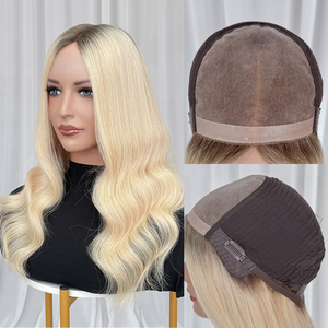 Ready to Ship Glueless <b>Wigs</b> Light Blonde Virgin Human Hair <b>Wigs</b> 5x5 Mono Top Human Hair <b>Wigs</b> for Women Hair Loss - Product Image 6