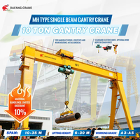 Grue portique mobile de type MH de bonne qualité, montée sur rail, avec palan électrique de 20 tonnes