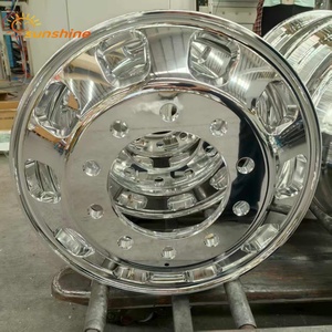 24.5 22.5 Inch 22.5X8.25 24.5x8.25 Velg Truk Tempa dari Paduan Logam dan Aluminium dengan Poles Ganda untuk Ban Truk - Product Image 2