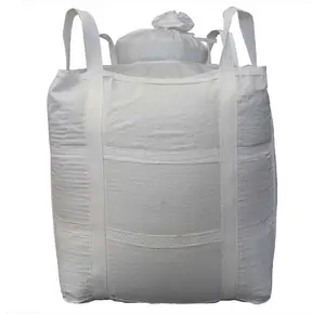 Industrial Bulk Bags Material Big Bag 4 Loops Bulk Bag Fib 100% PP Antistatic Acceptable Customized For Industry 500-3000kg