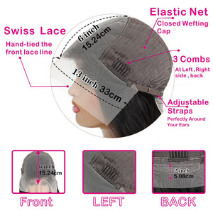 Jerry วิกผมหยิก13*<span class=keywords><strong>6</strong></span>ลูกไม้ด้านหน้าสีธรรมชาติผมบราซิลแบบเรมีผมสีน้ำตาลอ่อน - Product Image 5