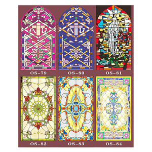 Vetro Colorato Decorativo Antico Europeo all'Ingrosso, Vetro Isolante per Porte di Chiese e Ingressi di Case - Product Image 3