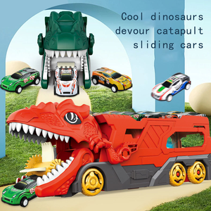 Coche de juguete creativo para niños, iluminación y música, camión de dinosaurio, aleación con función de inercia, juguetes de plástico - Product Image 2