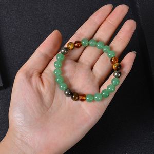 "8mm Green Aventurine & Tiger Eye <b>Bracelet</b> - Handmade Healing Stone Jewelry for Women <b>Men</b> - Product Image 4