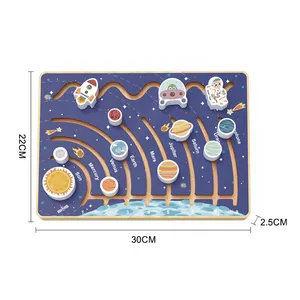 モンテッソーリ子供の太陽系9つの惑星認知ウォーキングパズル幼児教育科学探査パズルおもちゃ