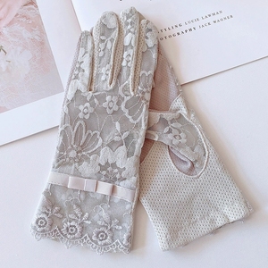 Guantes <span class=keywords><strong>de</strong></span> verano para mujer, guantes <span class=keywords><strong>de</strong></span> encaje con protección solar, protección UV, guantes sexys suaves <span class=keywords><strong>de</strong></span> dedo completo para boda, para chicas - Product Image 5