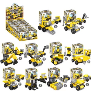 Building Block Car Set Toy Aircraft <b>Fire</b> Trucks Military Car Model Mini Construction Puzzle Sets Building Block Blind Box Kids - Product Image 4