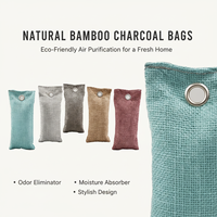 Sac de charbon de bambou activé FYD 75g, désodorisant longue durée, purification rapide des odeurs pour salle de bain et toilettes