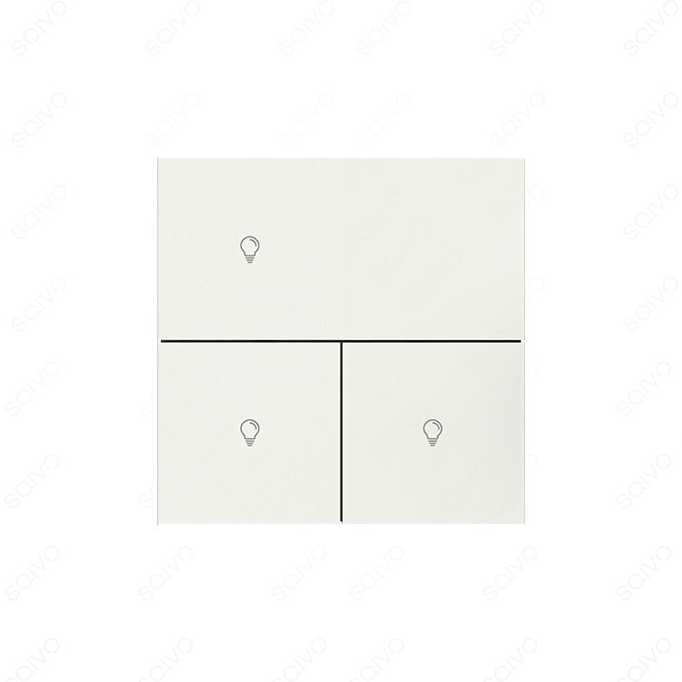 Blanc 3 Gang Commutateur