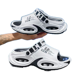 Men's Summer <b>Slip</b>-On Sandals Thick Sole Cushioned Non-<b>Slip</b> Breathable Waterproof Outdoor Beach EVA Mixed Colors Print Pattern - Product Image 1