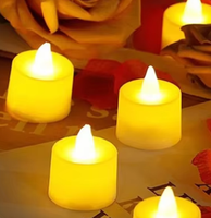 Bougies chauffe-plat LED à flamme vacillante en gros, avec logo personnalisé, à piles, pour décoration de table de mariage