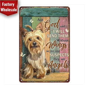 Segno di latta Vintage in metallo artigianato sereno gatto nero autunno pianoforte equestre "a mio figlio mia figlia" segno di latta "aspirazione aeronautica" - Product Image 1