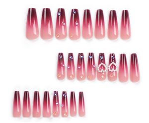 Nueva moda francesa 24 unids/set de <span class=keywords><strong>puntas</strong></span> de uñas postizas de <span class=keywords><strong>Ballet</strong></span> venta al por mayor <span class=keywords><strong>precio</strong></span> bajo Prensa en uñas - Product Image 3